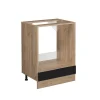 Vicco Meuble pour four Noir Haute brillance 60cm sans PT