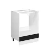 Vicco Meuble pour four Noir Haute brillance 60cm sans PT