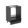 Vicco Meuble pour four Noir Haute brillance 60cm sans PT