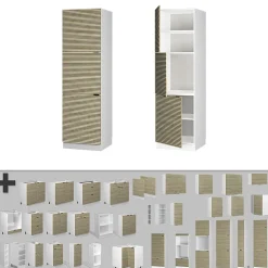 Vicco Meuble pour four Panneau en chêne 60cm