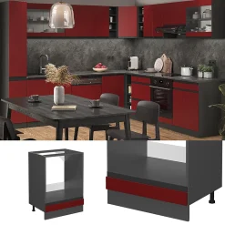 Vicco Meuble pour four Rouge 60cm J-Shape, sans PT