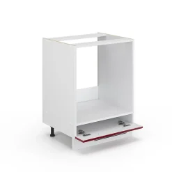 Vicco Meuble pour four Rouge bordeaux Haute brillance 60cm , PT Anthracite