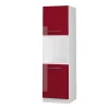 Vicco Meuble pour four Rouge bordeaux Haute brillance 60cm avec étagères ouvertes