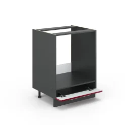 Vicco Meuble pour four Rouge bordeaux Haute brillance 60cm sans PT