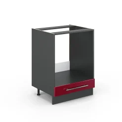 Vicco Meuble pour four Rouge bordeaux Haute brillance 60cm sans PT
