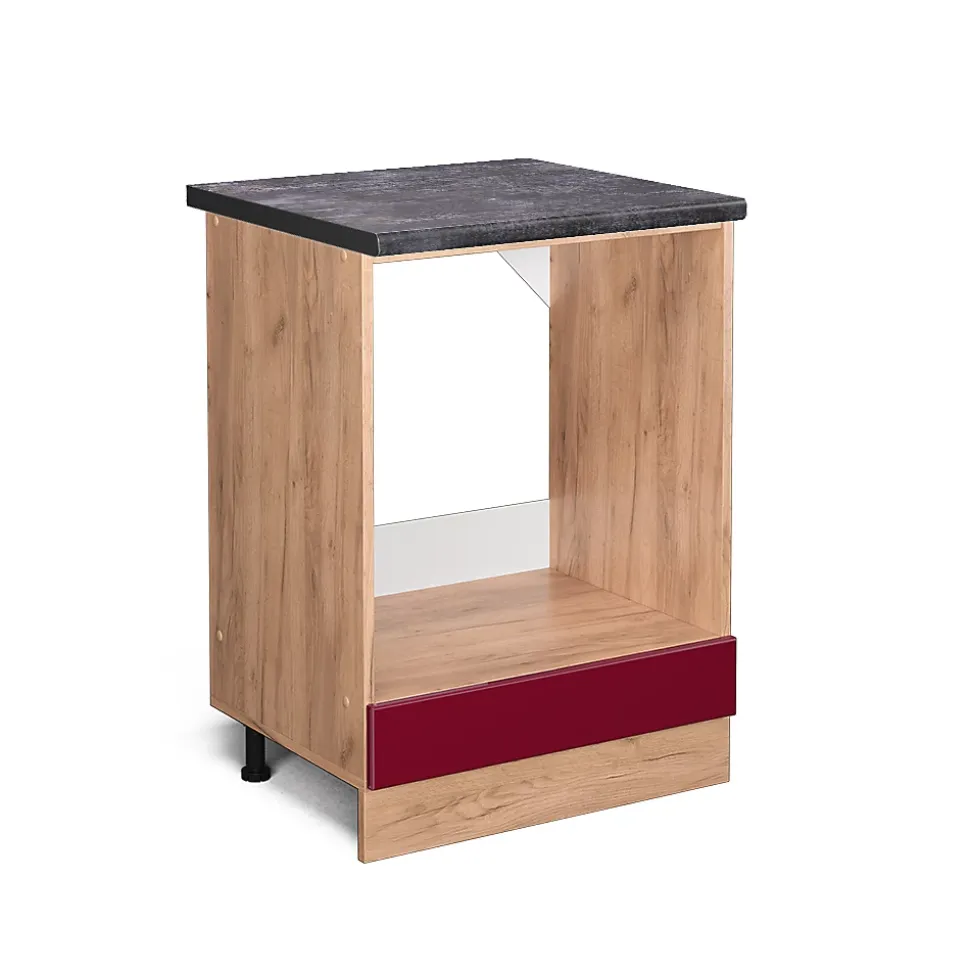 Vicco Meuble pour four Rouge brillant 60cm , PT Anthracite