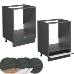 Vicco Meuble pour four Vert Or Campagne 60cm , PT Chêne