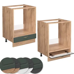 Vicco Meuble pour four Vert Or Campagne 60cm , PT Marbre