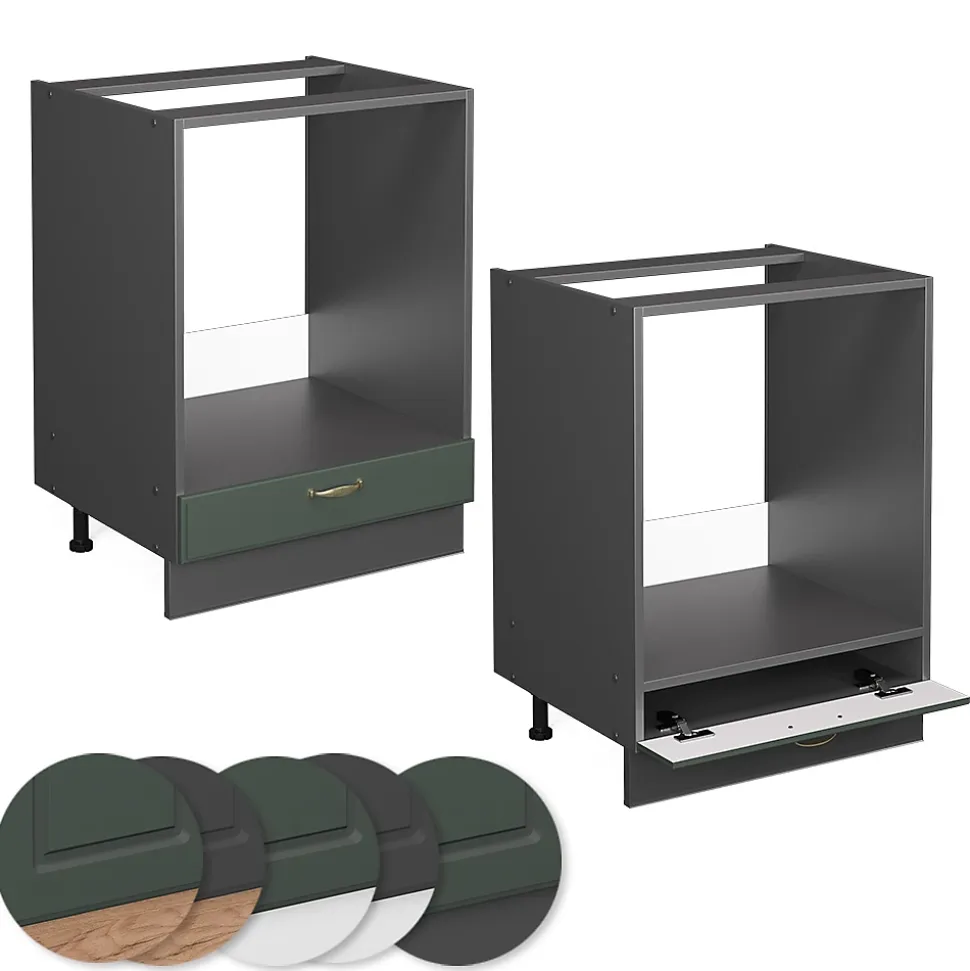 Vicco Meuble pour four Vert Or Campagne 60cm , PT Anthracite