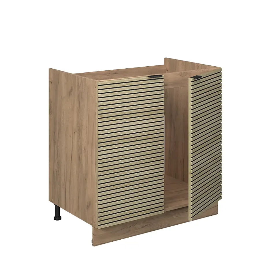 Vicco Meuble sous évier Panneau en chêne 80cm , PT Chêne