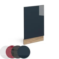 Vicco Meubles de cuisine Bleu foncé brillant 45cm sans plan de travail