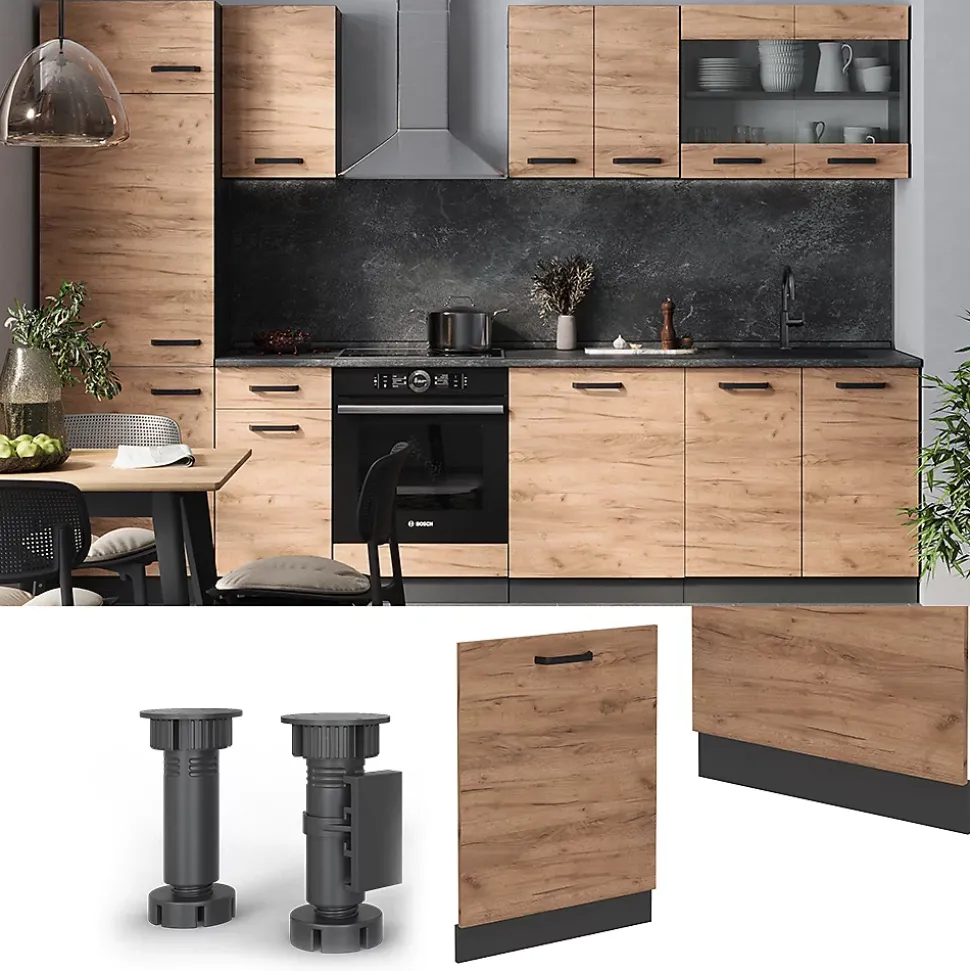 Vicco Panneau de lave-vaisselle Chêne de force doré 60cm , PT Chêne