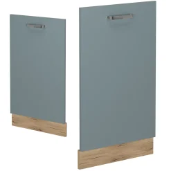 Vicco Panneau de lave-vaisselle Bleu-gris 45cm sans PT