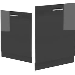 Vicco Panneau de lave-vaisselle Anthracite Haute brillance 60cm sans PT