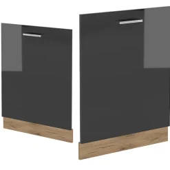 Vicco Panneau de lave-vaisselle Anthracite Haute brillance 60cm sans PT