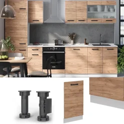 Vicco Panneau de lave-vaisselle Chêne de force doré 45cm sans PT