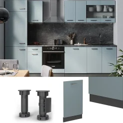 Vicco Panneau de lave-vaisselle Bleu-gris 45cm , PT Anthracite