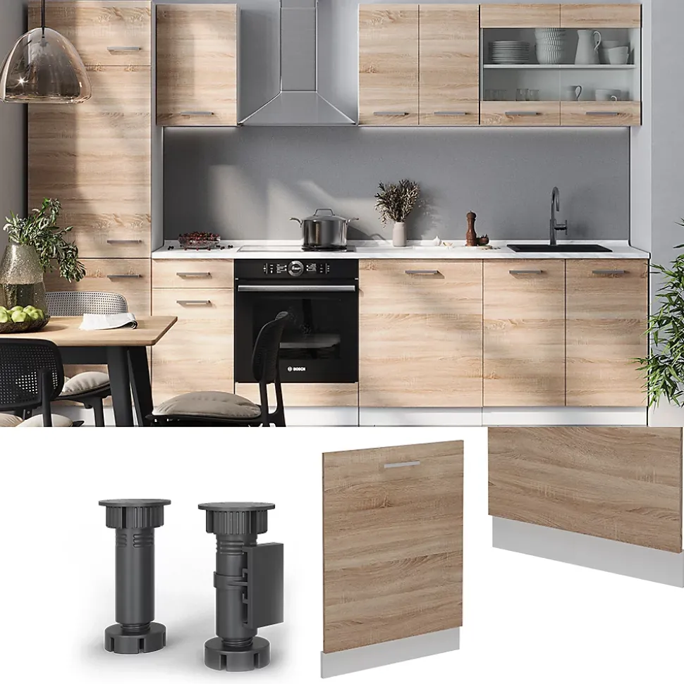 Vicco Panneau de lave-vaisselle Sonoma 60cm , PT Chêne