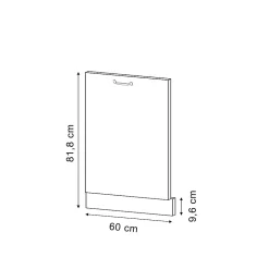 Vicco Panneau de lave-vaisselle Gris noble 60cm sans PT