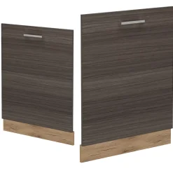 Vicco Panneau de lave-vaisselle Gris noble 60cm , PT Chêne