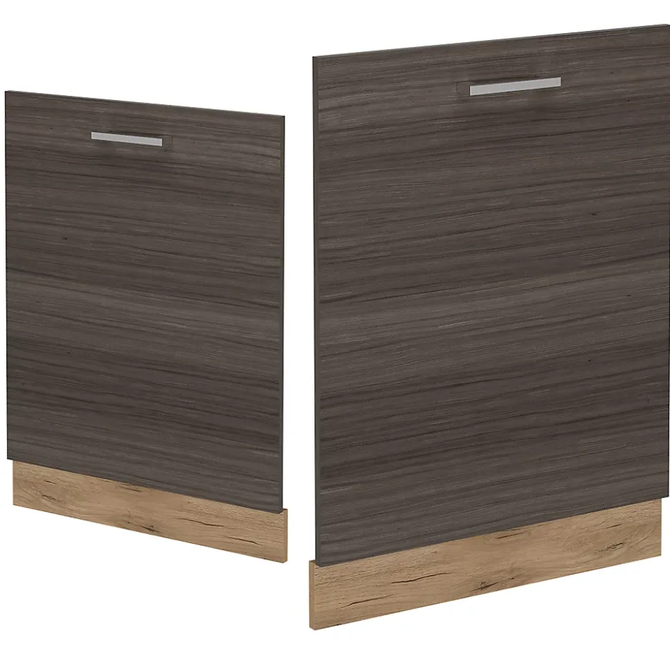 Vicco Panneau de lave-vaisselle Gris noble 60cm , PT Chêne