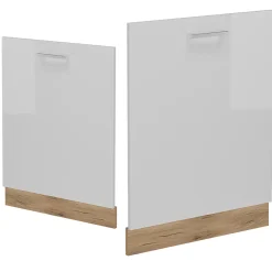 Vicco Panneau de lave-vaisselle Blanc Haute brillance 60cm , PT Marbre