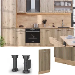 Vicco Panneau de lave-vaisselle Chêne Artisan 45cm , PT Anthracite