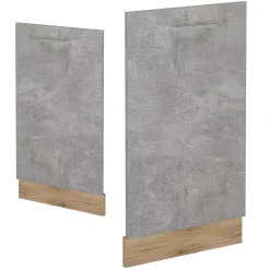 Vicco Panneau de lave-vaisselle Béton 45cm , PT Marbre