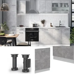 Vicco Panneau de lave-vaisselle Béton 60cm , PT Anthracite