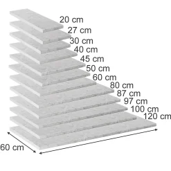 Vicco Plan de travail cuisine Marbre blanc 240cm