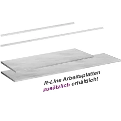 Vicco Plan de travail cuisine Marbre blanc 240cm