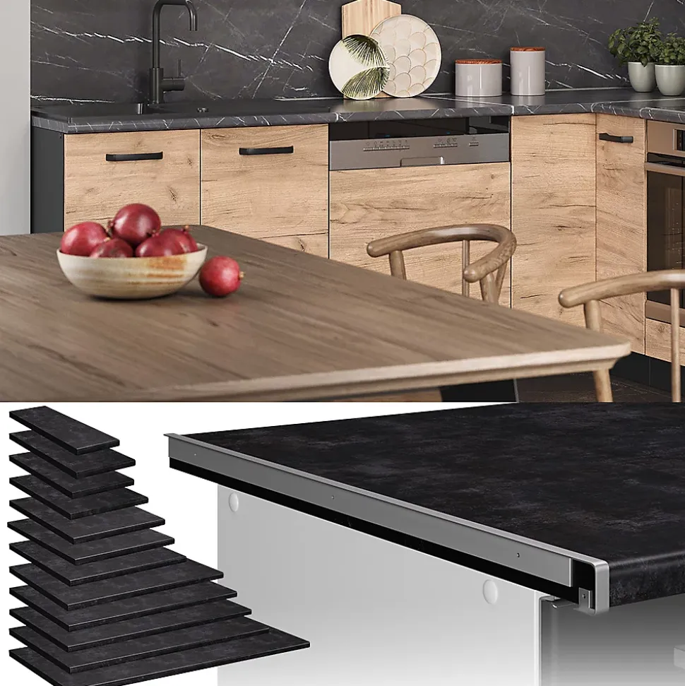 Vicco Plan de travail cuisine Anthracite 50cm