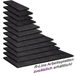 Vicco Plan de travail cuisine Anthracite 50cm