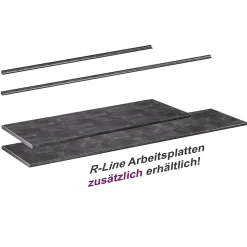 Vicco Plan de travail cuisine Anthracite 160cm