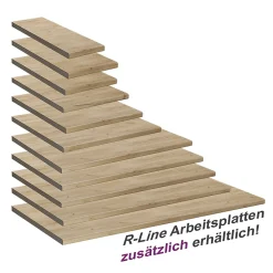 Vicco Plan de travail cuisine Chêne de force doré 100cm