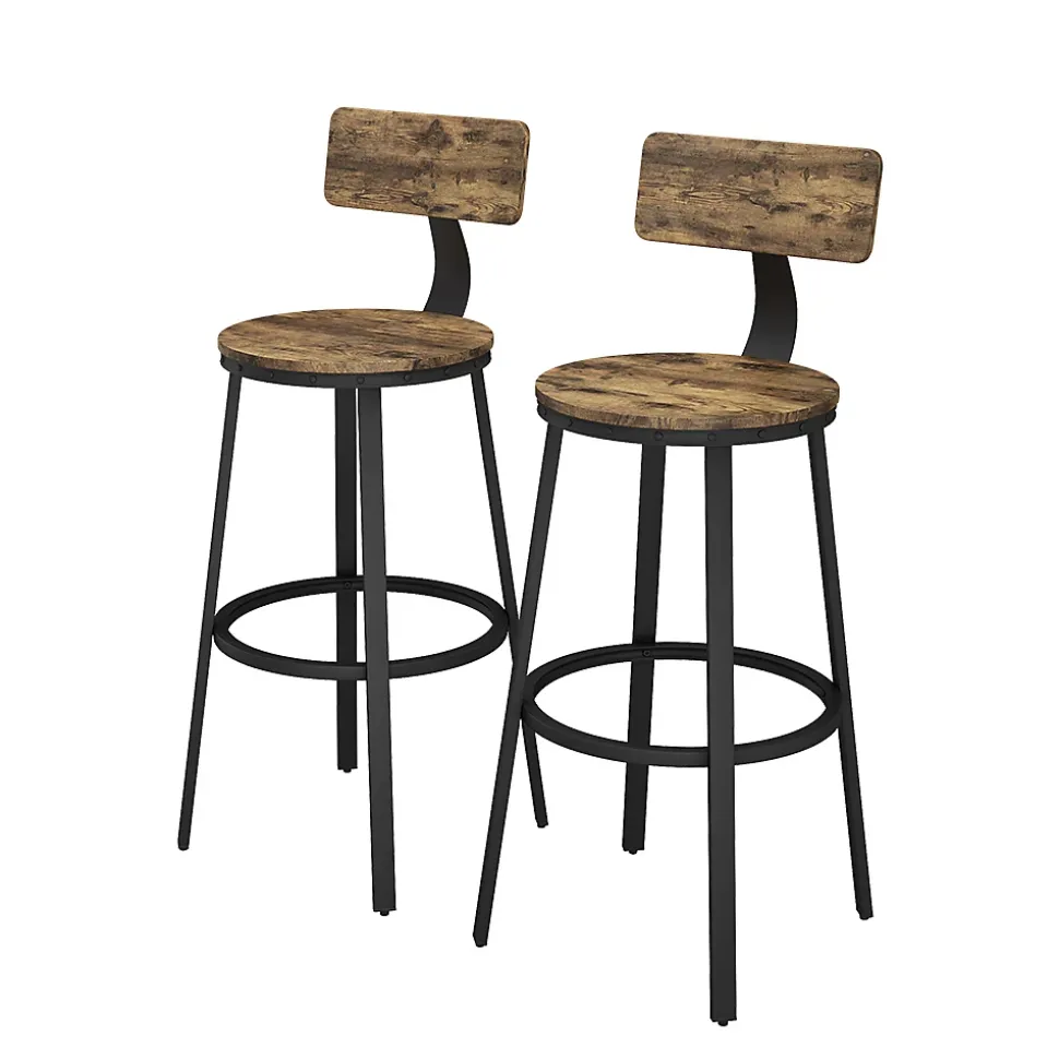 Vicco Tabouret de bar Chêne rustique 34x102cm 2 pièces