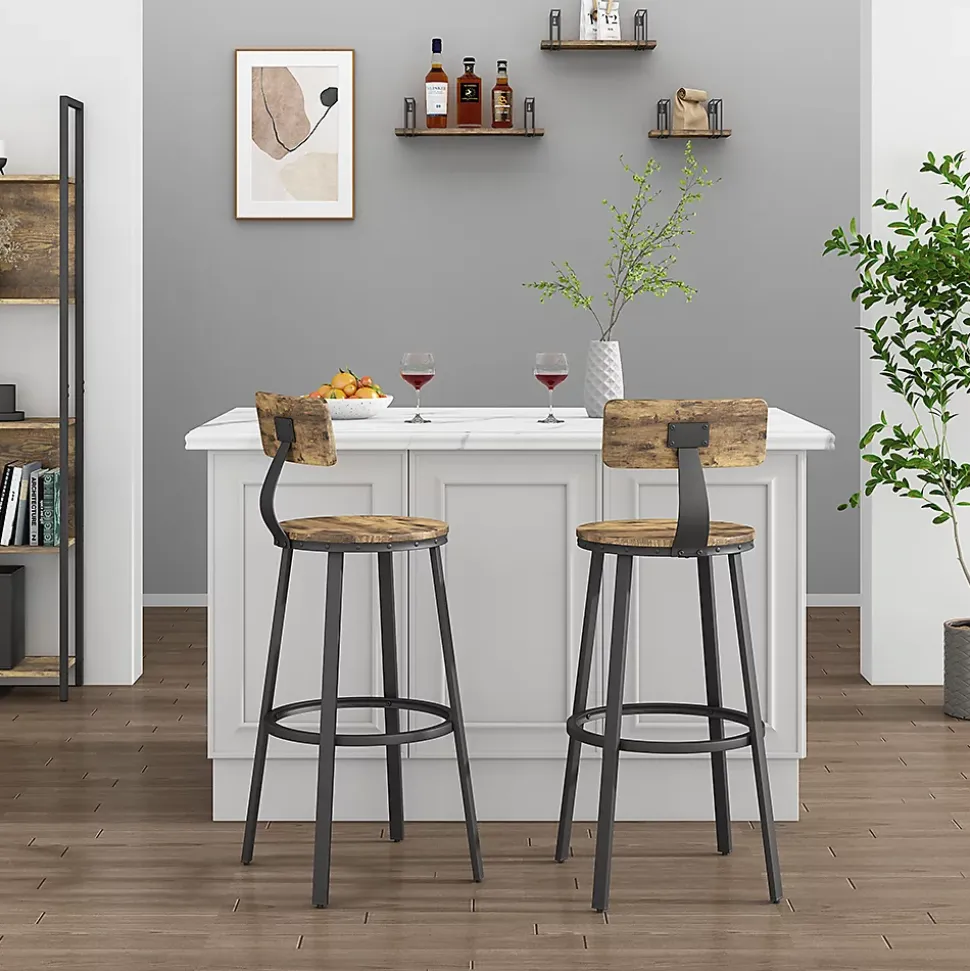 Vicco Tabouret de bar Chêne rustique 34x102cm 2 pièces