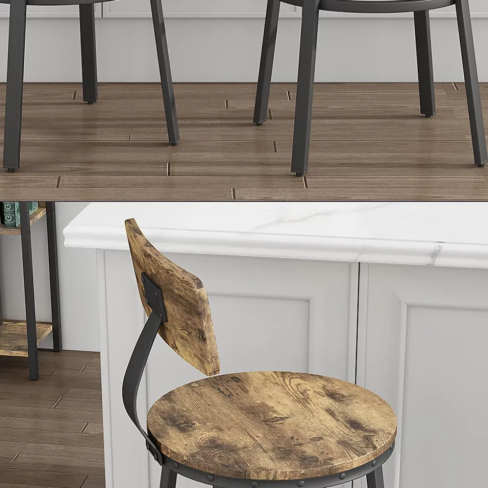 Vicco Tabouret de bar Chêne rustique 34x102cm 2 pièces