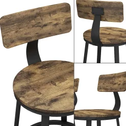 Vicco Tabouret de bar Chêne rustique 34x102cm 2 pièces