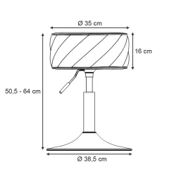 Vicco Tabouret Rose 35x50.5 cm