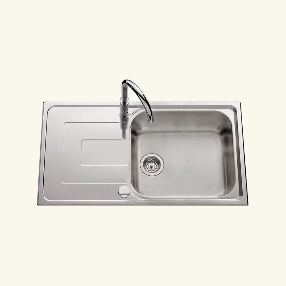 Vidage automatique 1 bac CUIPD093 pour évier inox - Siphon gain de place