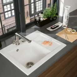 Vidage automatique 1 bac CUIPD269 / CUIPD017 pour évier V&B SUBWAY PURE - Siphon gain de place