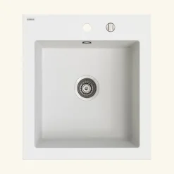 Vidage automatique gain de place 1 bac CUIPD013 pour évier granit - Siphon gain de place