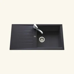 Vidage manuel 1 bac CUIPD366 pour évier Emeraude - Siphon gain de place