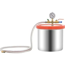 VIDAXL - Chambre a vide inox - 7 4 litres - couvercle transparent