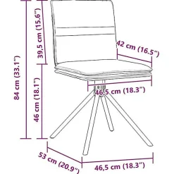 vidaXL Chaise à manger gris foncé similicuir daim, chaise, chaise de salon, chaise d'accent, chaise de cuisine, siège de 4101280