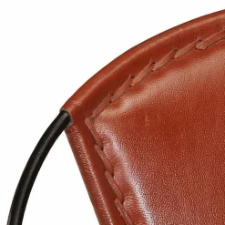 vidaXL Chaise de Relaxation Cuir Véritable Marron Salon Salle à Manger Cuisine 246367