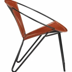 vidaXL Chaise de Relaxation Cuir Véritable Marron Salon Salle à Manger Cuisine 246367