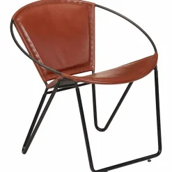 vidaXL Chaise de Relaxation Cuir Véritable Marron Salon Salle à Manger Cuisine 246367