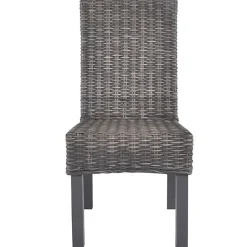 vidaXL Chaises à dîner 6 pcs Marron Rotin Kubu et bois de manguier